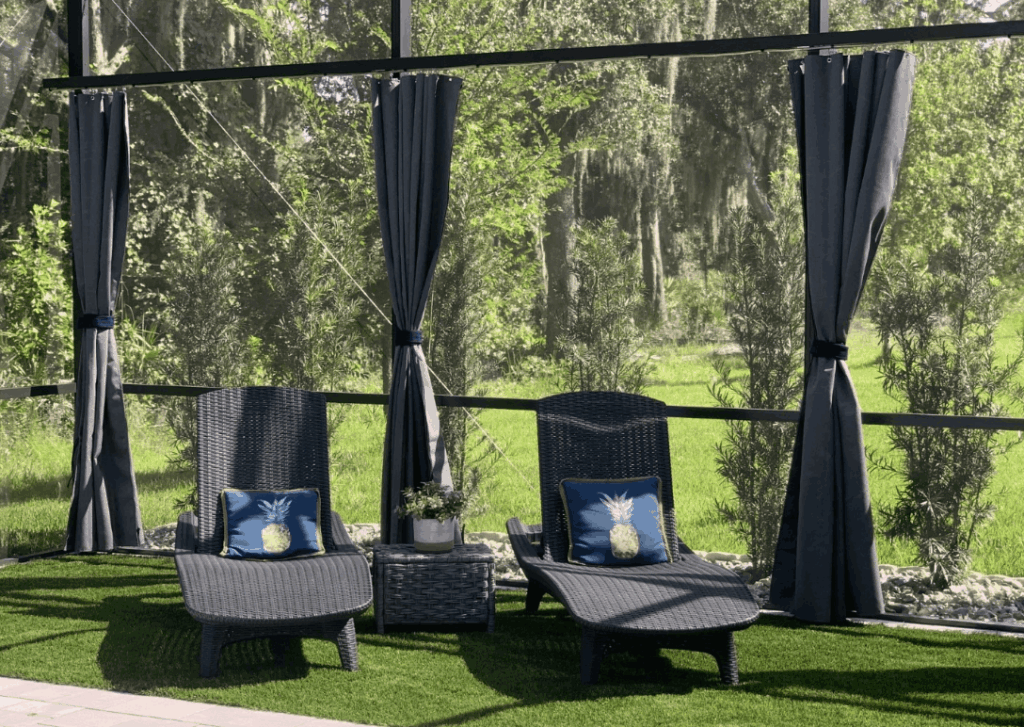 Outdoor Privacy Curtains Winter Garden